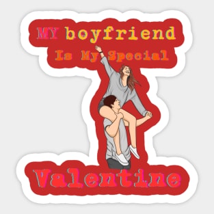 Boyfriend Love Tee: Show Your Affection with Style this Valentine's Day Sticker
